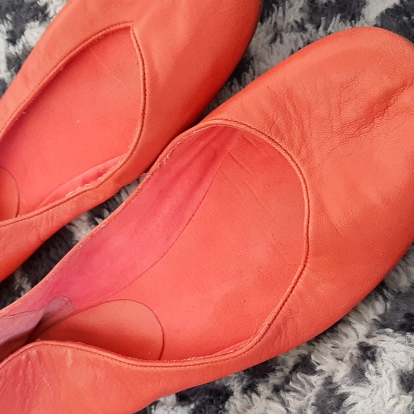 Nine West ballet flats womens size 10 peach orange color - Picture 2 of 4